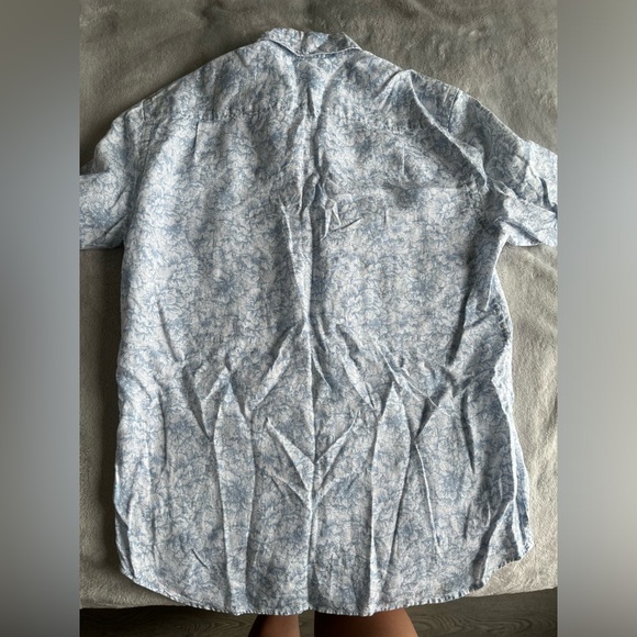 BLACK BROWN 1826 LINEN BUTTON UP DRESS SHIRT - Picture 2 of 6